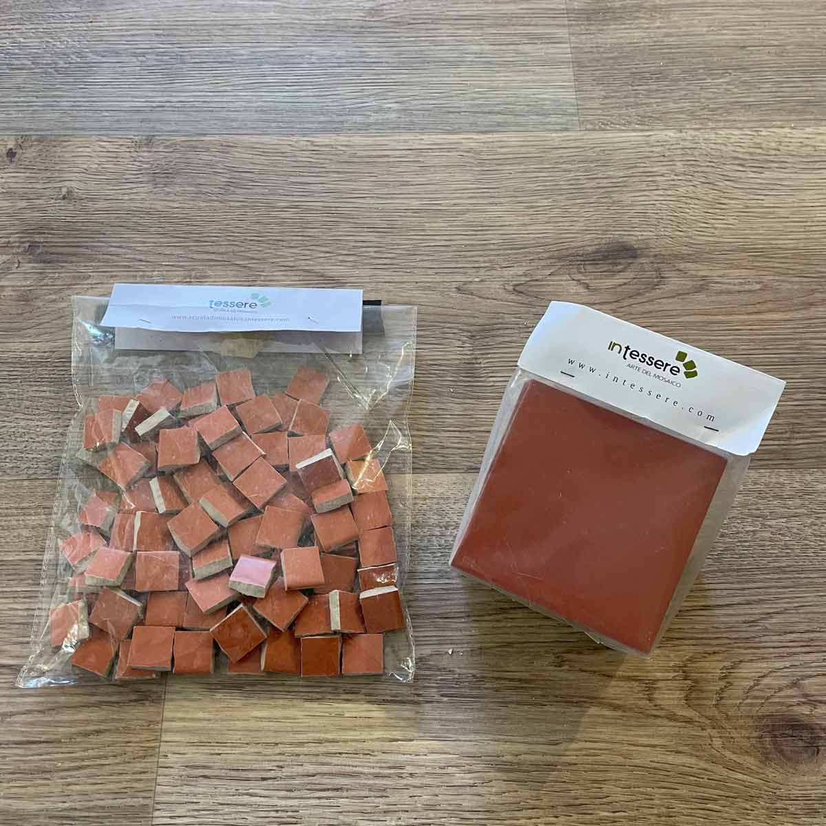 Ceramica per mosaico color paprika