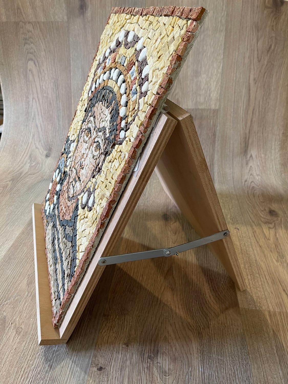 Cabalete vertical para mosaico de madera
