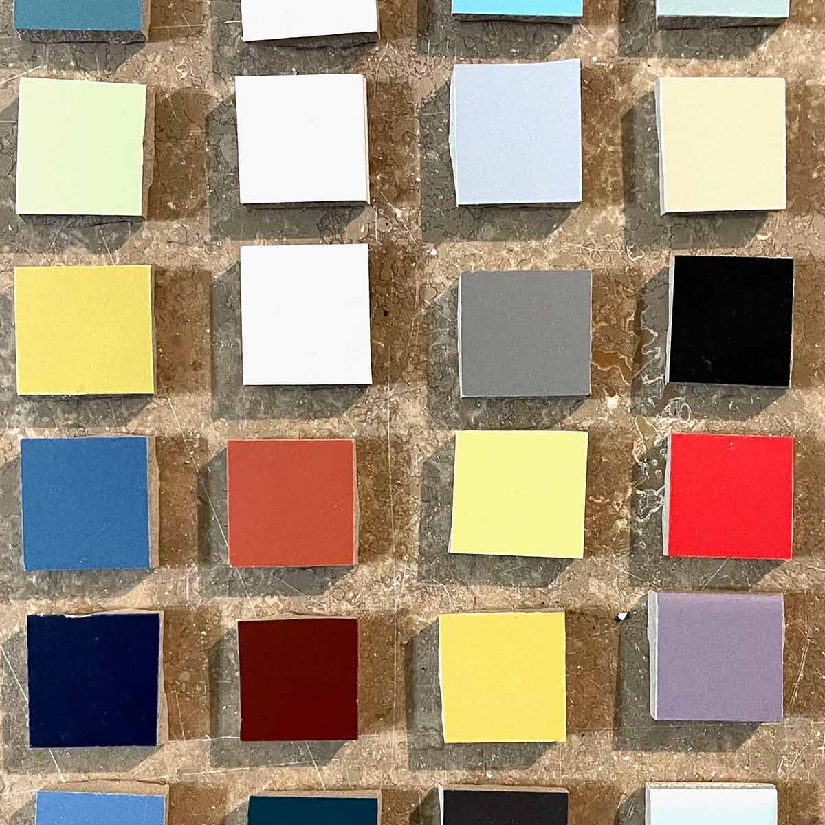 tessere ceramica per mosaico vari colori formato quadrato 