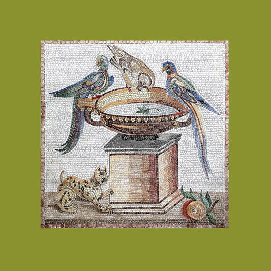Mosaic kit Cup with Parrots (indirect technique)