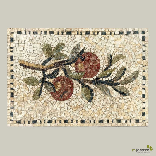 BRANCH WITH APPLES mosaic kit (marble - direct technique)