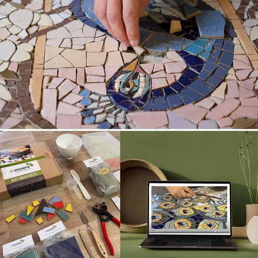 Ceramic mosaic kit PEACOCK (ceramic - trencadis - direct)
