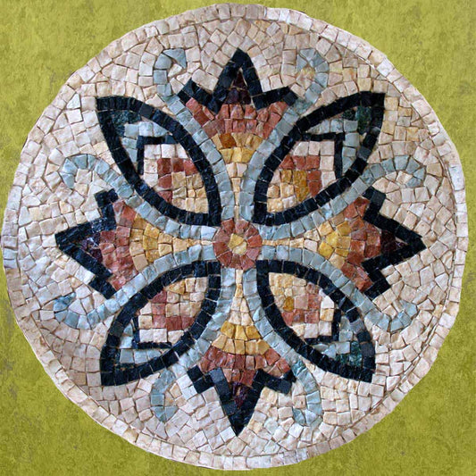 Kit mosaïque FLEUR ROMAINE 2 (marbre - technique indirecte)