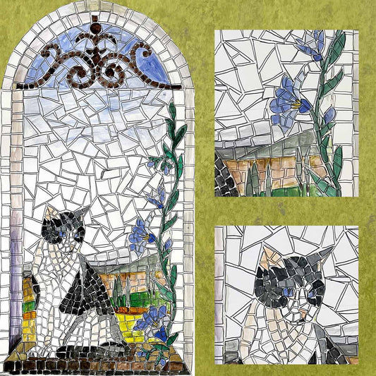 Beginner Mosaic Art KIT: Contemporary Glass Mosaic Project