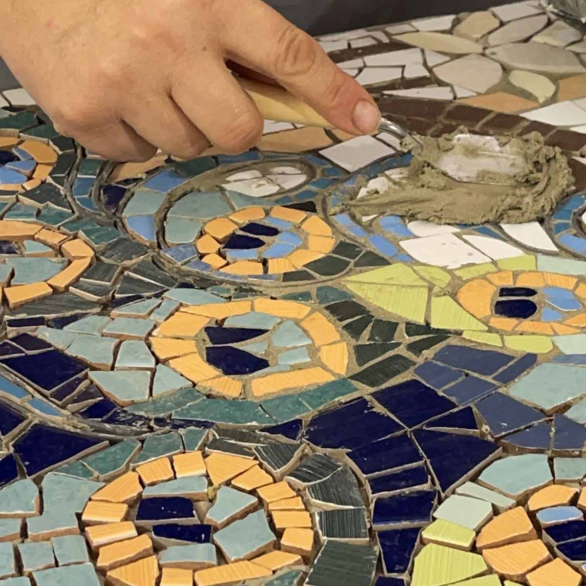 Kit mosaico PAVONE (ceramica - trencadis - diretta)