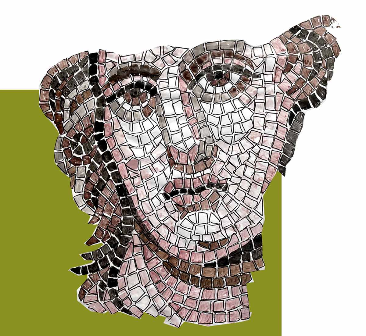 Kit de mosaico "Fragmento de mosaico" + videotutorial