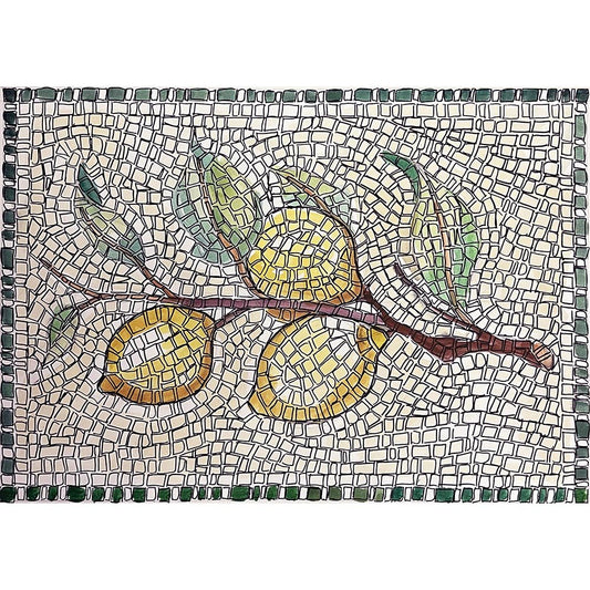 BRANCH WITH LEMONS mosaic kit (marble - direct technique)