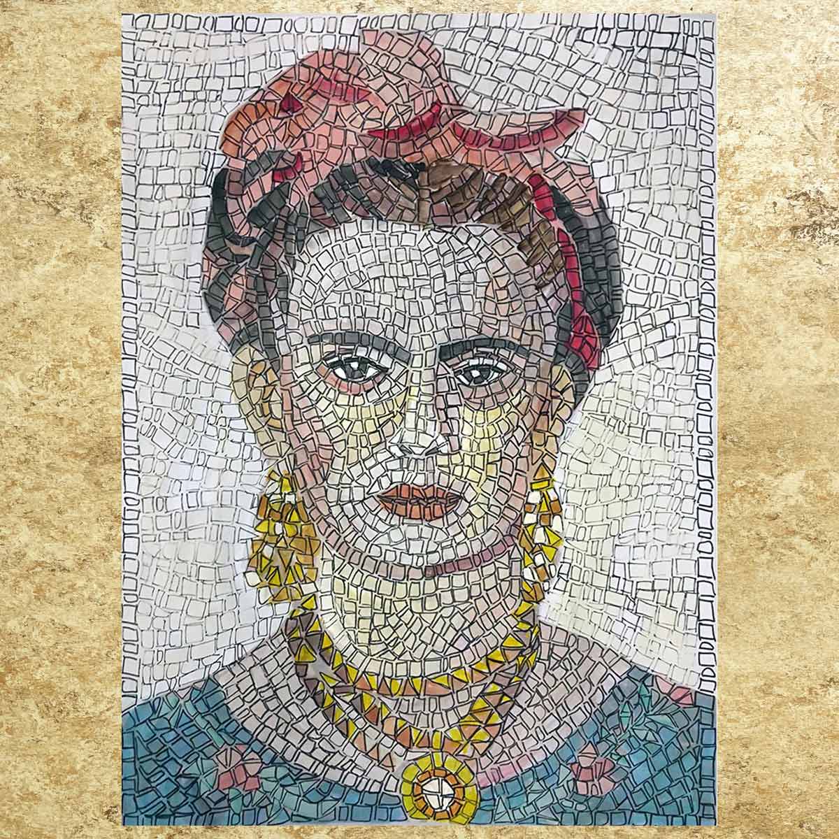 Mosaic kit PORTRAIT FRIDA KHALO (marble - indirect technique)