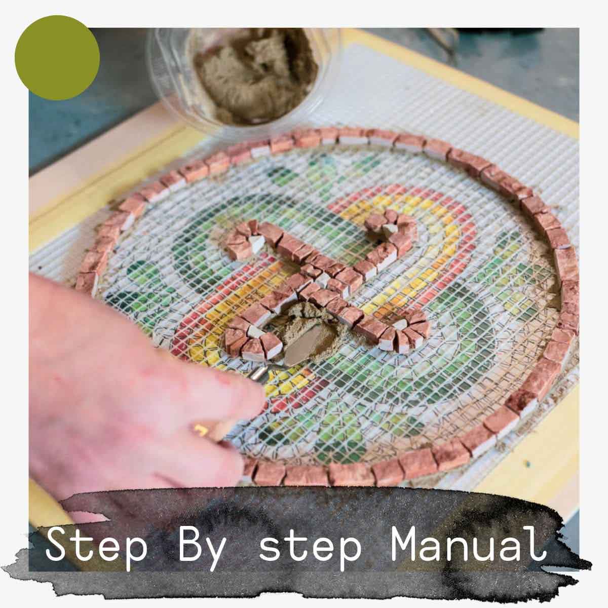 OLIVE TREE mosaic kit (marble - indirect technique)